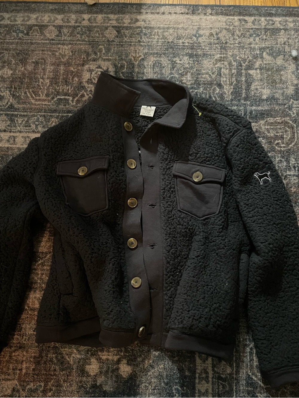 🍎The black dog sherpa shirt jacket🍎